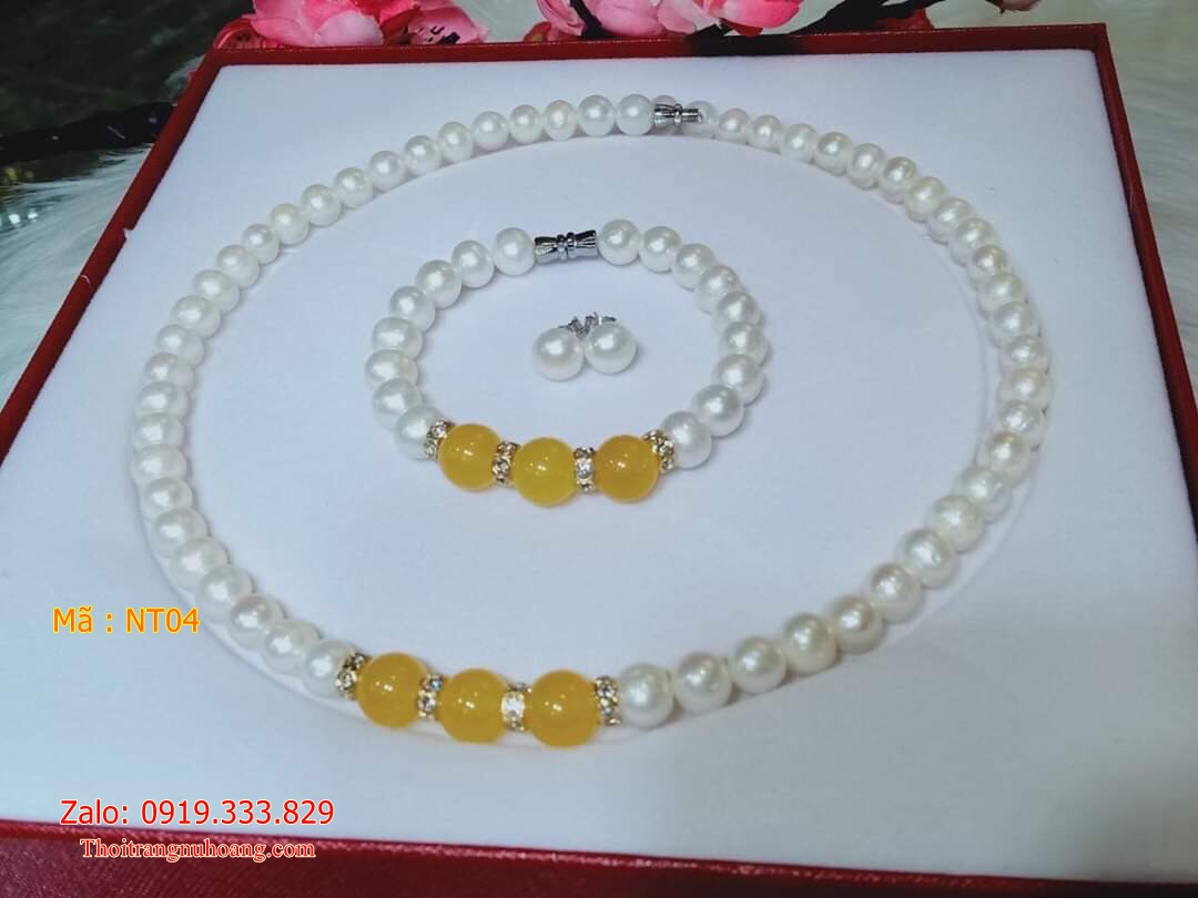 SET CHUỖI NGỌC TRAI CAO CẤP NT04